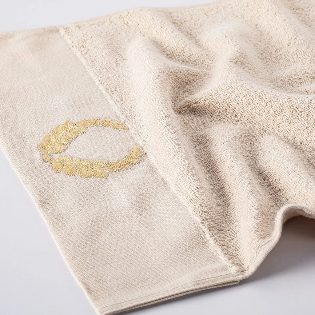Picasso Towel - Royal Crown Bath | Color : Beige