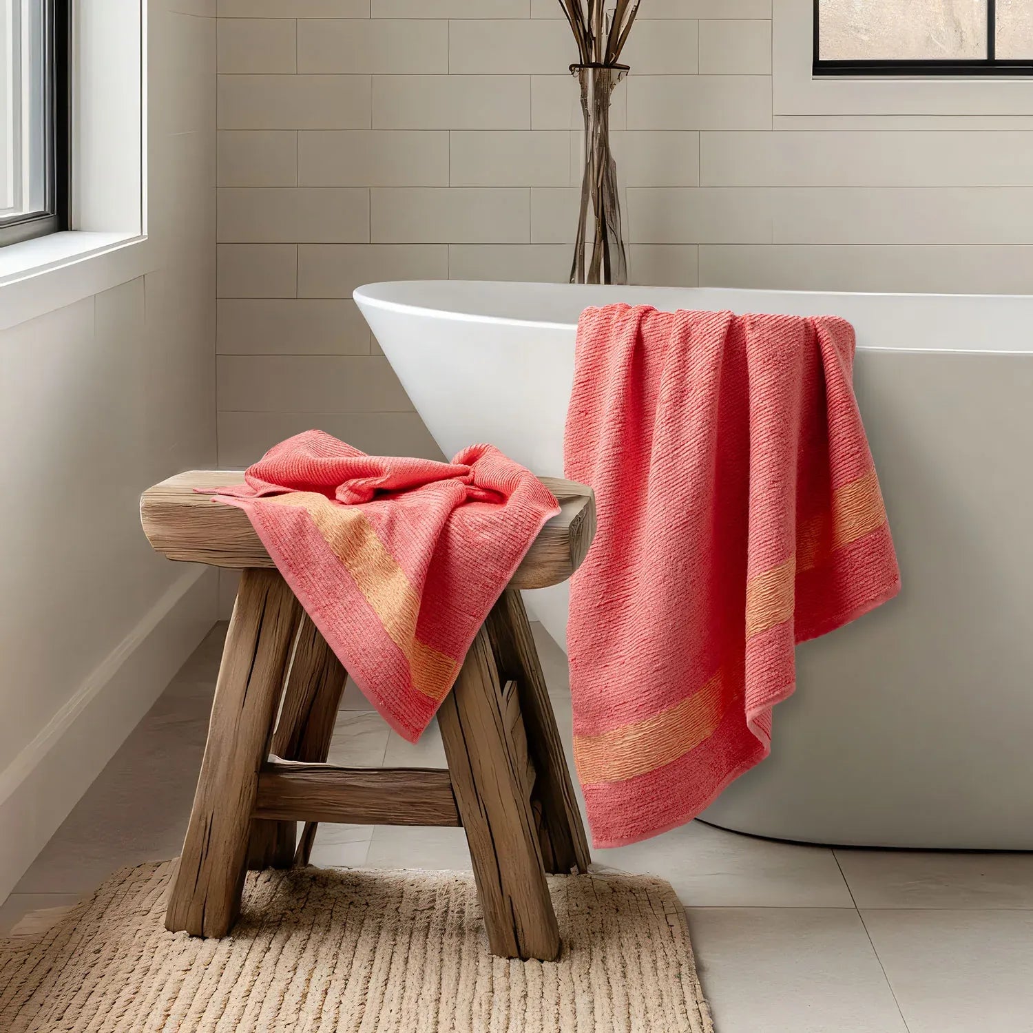 The Bamboo Bath Towel – Lightweight Luxury with Superior Absorbency | Color : Peach 01
