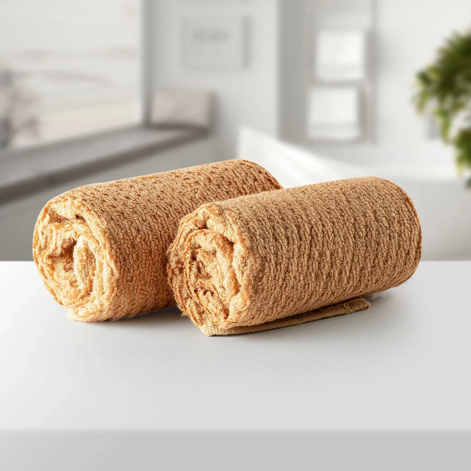 The Bamboo 2 Pcs Face Towel – Gentle Quick-Drying Care for Your Skin | Color : Brown 04