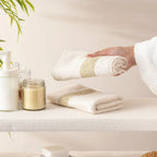 The Bamboo 2 Pcs Face Towel – Gentle Quick-Drying Care for Your Skin | Color :  Off White 01