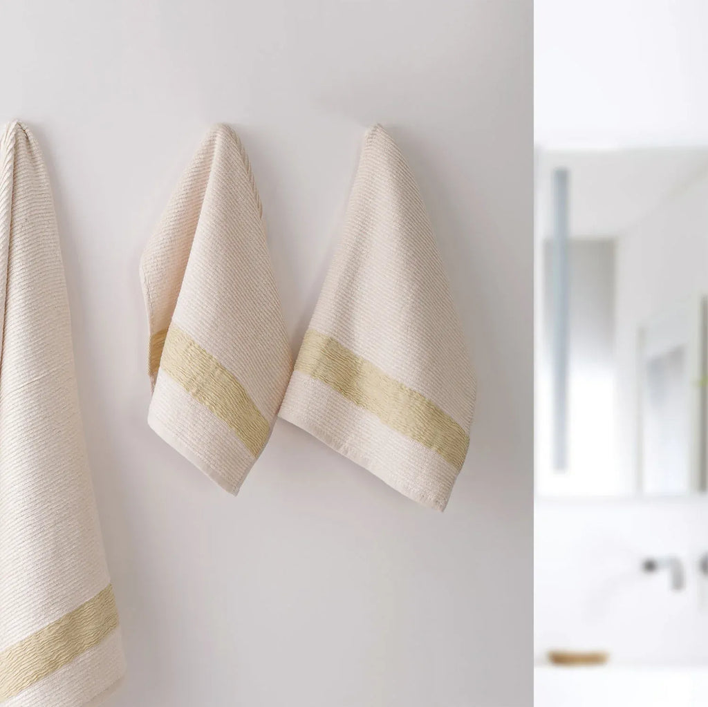 The Bamboo 2 Pcs Face Towel – Gentle Quick-Drying Care for Your Skin | Color :  Off White 01
