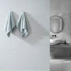 Earth Cotton 2 Pcs Hand Towels - 100% Cotton Towels  Color : Silver