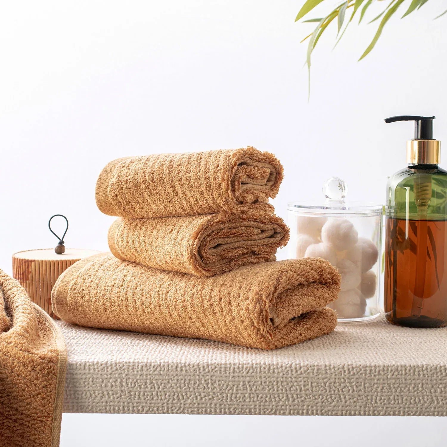 The Bamboo 2 Pcs Face Towel – Gentle Quick-Drying Care for Your Skin | Color : Brown 04