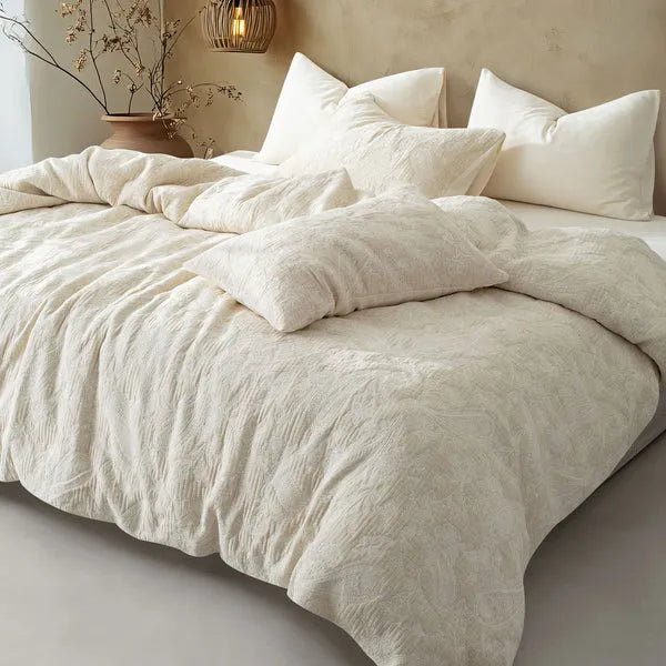 Linen Cotton JQ Bedding Collection - Everyday Softness | Color : Paisley Boteh
