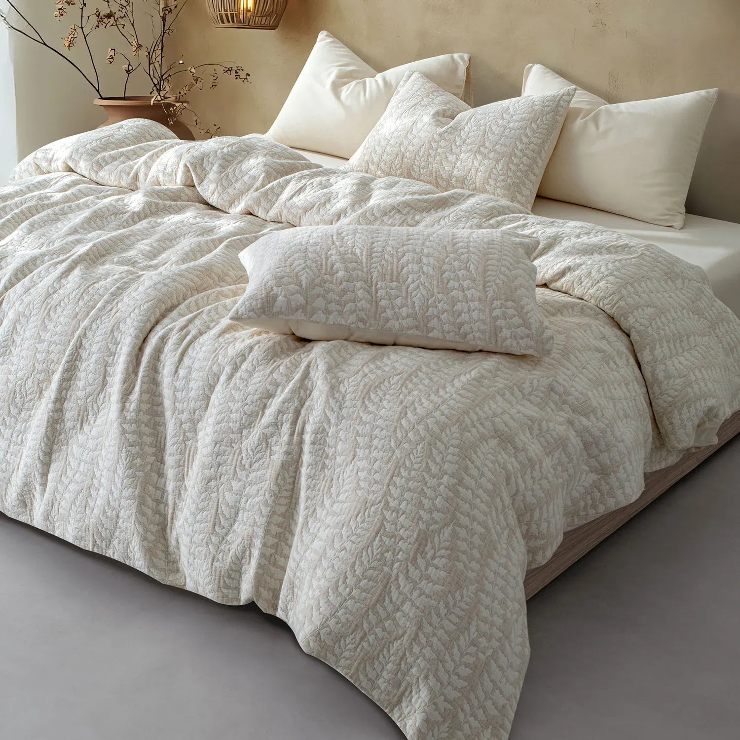 Linen Cotton JQ Bedding Collection - Everyday Softness | Color : Rowan