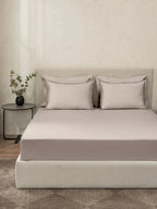 CHANTILLY-PUMICE STONE KING BED SHEET SET | 1 KING BEDSHEET, 2Pcs PILLOW COVERS Sansaar A D'decor Brand