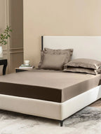 FILIGREE-SAVANNAH TAN KING BED SHEET SET| 1 KING BEDSHEET , 2Pcs PILLOW COVERS Sansaar A D'decor Brand