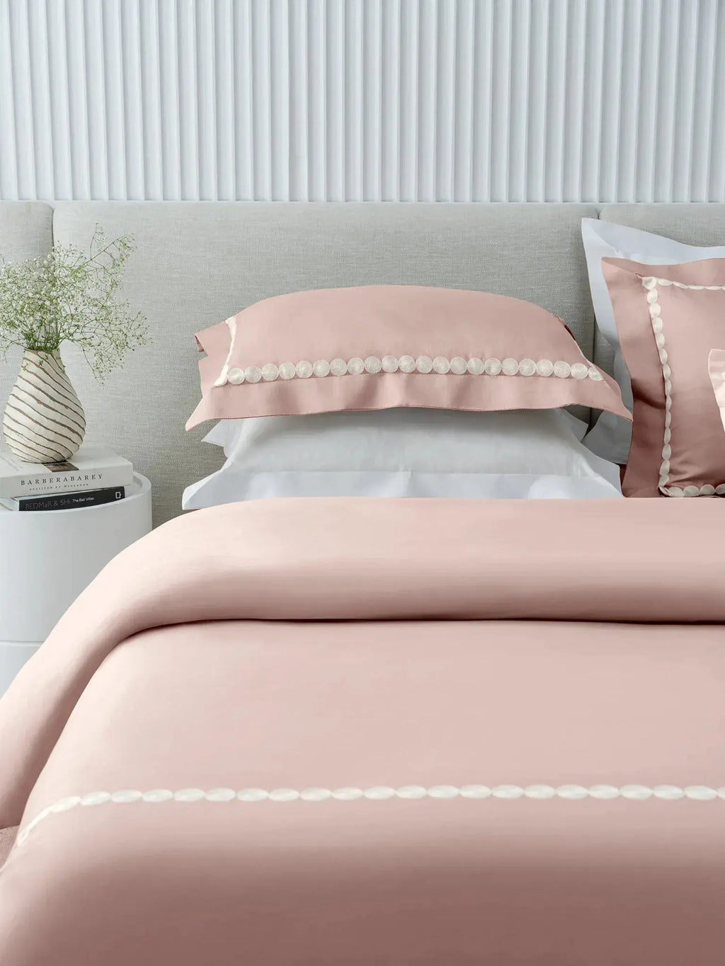 PEARLS-DUSTY ROSE KING BED SHEET SET FILIGREE-FRENCH OAK KING BED SHEET SET | 1 KING BEDSHEET , 2Pcs PILLOW COVERS Sansaar A D'decor Brand