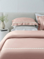 PEARLS-DUSTY ROSE KING BED SHEET SET FILIGREE-FRENCH OAK KING BED SHEET SET | 1 KING BEDSHEET , 2Pcs PILLOW COVERS Sansaar A D'decor Brand