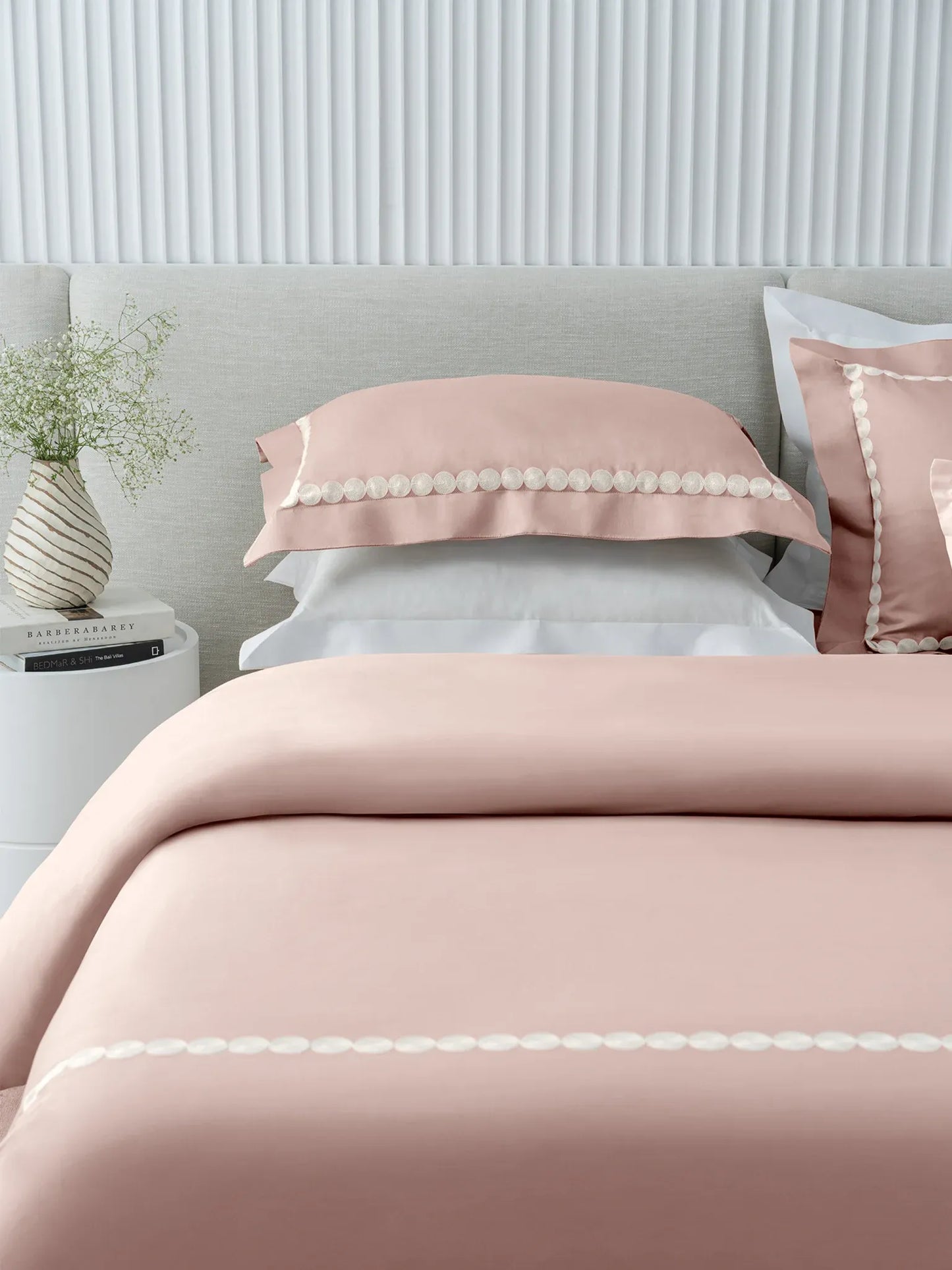 PEARLS-DUSTY ROSE KING BED SHEET SET FILIGREE-FRENCH OAK KING BED SHEET SET | 1 KING BEDSHEET , 2Pcs PILLOW COVERS