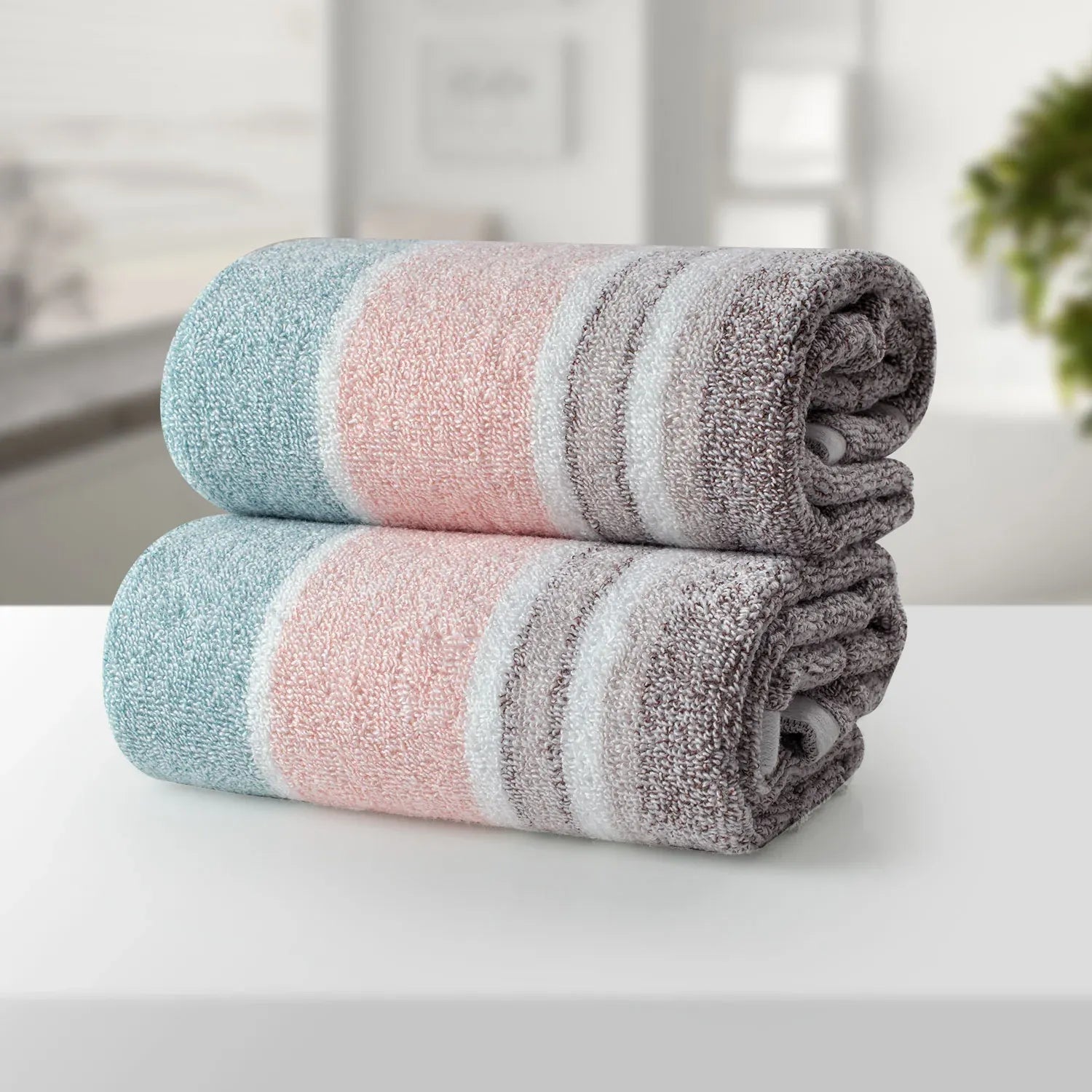 The Bamboo 2 Pcs Hand Towel – Ultra-Absorbent Elegance for Everyday Use| Color : Blue 05