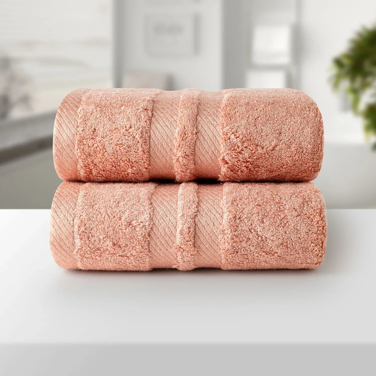 The Bamboo 2 Pcs Hand Towel – Ultra-Absorbent Elegance for Everyday Use| Color : Orange 03