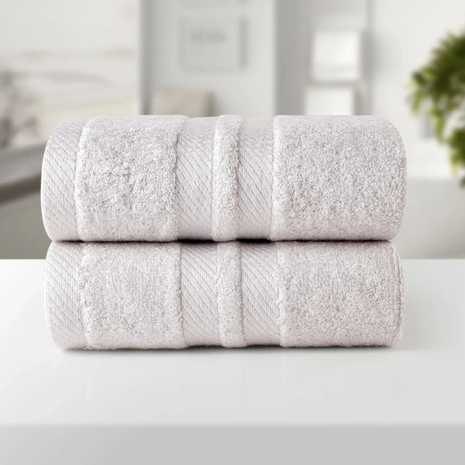 The Bamboo 2 Pcs Hand Towel – Ultra-Absorbent Elegance for Everyday Use| Color : Light Grey 03