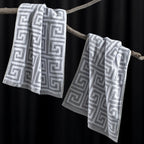 ROMA 2 Pcs Hand Towel - All Over | Color : Light Grey