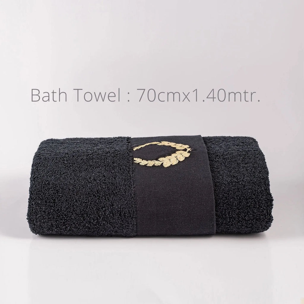 Picasso Towel - Royal Crown Bath | Color : Black
