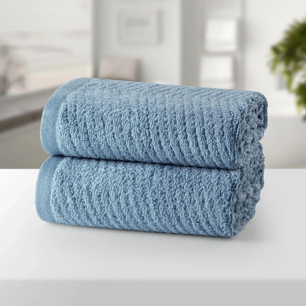 The Bamboo 2 Pcs Hand Towel – Ultra-Absorbent Elegance for Everyday Use| Color : Blue 04