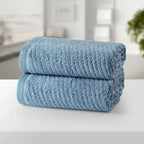 The Bamboo 2 Pcs Hand Towel – Ultra-Absorbent Elegance for Everyday Use| Color : Blue 04