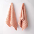 The Bamboo 2 Pcs Hand Towel – Ultra-Absorbent Elegance for Everyday Use| Color : Orange 03