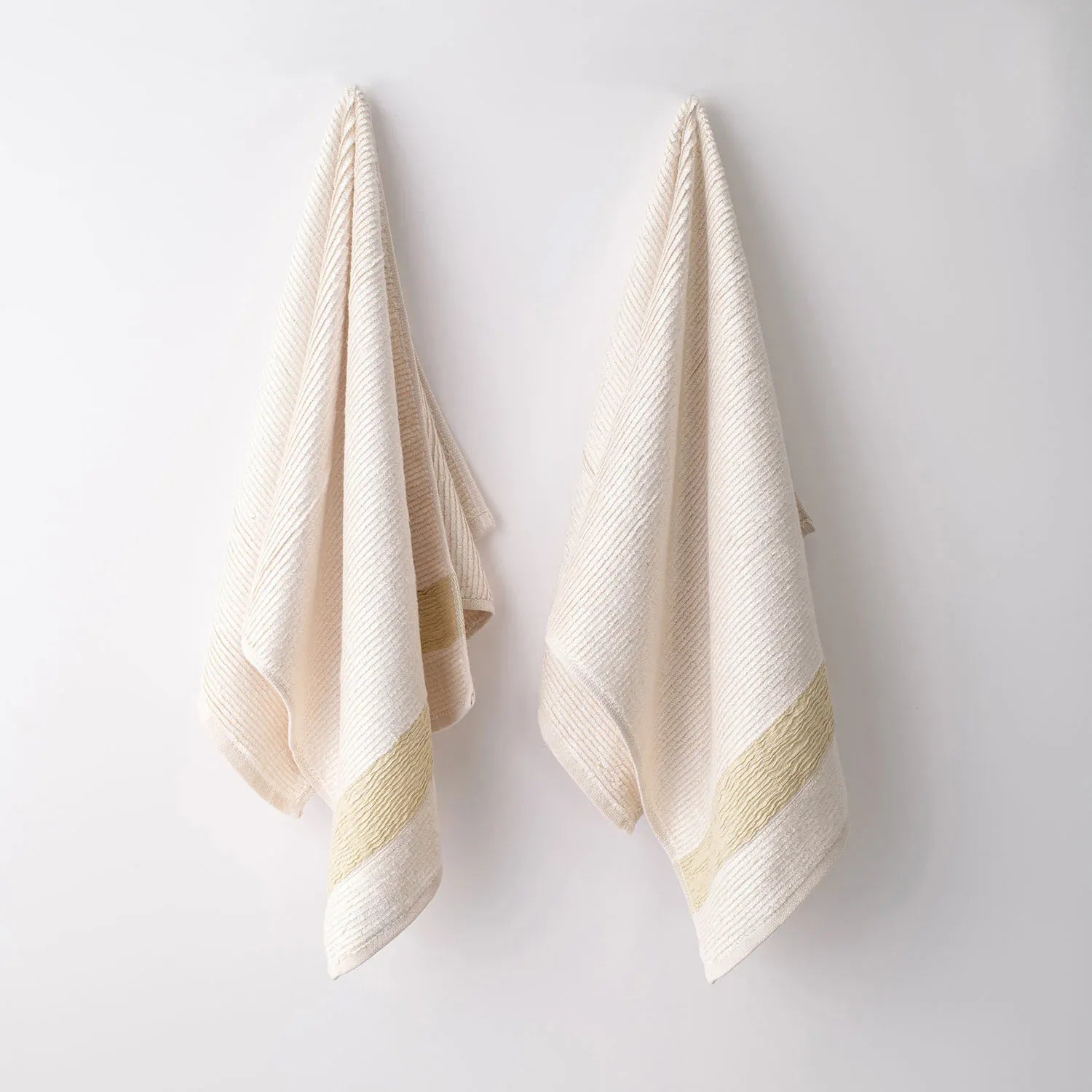 The Bamboo 2 Pcs Hand Towel – Ultra-Absorbent Elegance for Everyday Use| Color : Off White 01