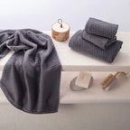 The Bamboo 2 Pcs Hand Towel – Ultra-Absorbent Elegance for Everyday Use| Color : Grey 04