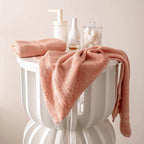 The Bamboo 2 Pcs Hand Towel – Ultra-Absorbent Elegance for Everyday Use| Color : Orange 03