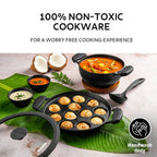 Titanex Pre-Seasoned Cast Iron Paniyaram/Appe Pan – 12 Pits Tramontina