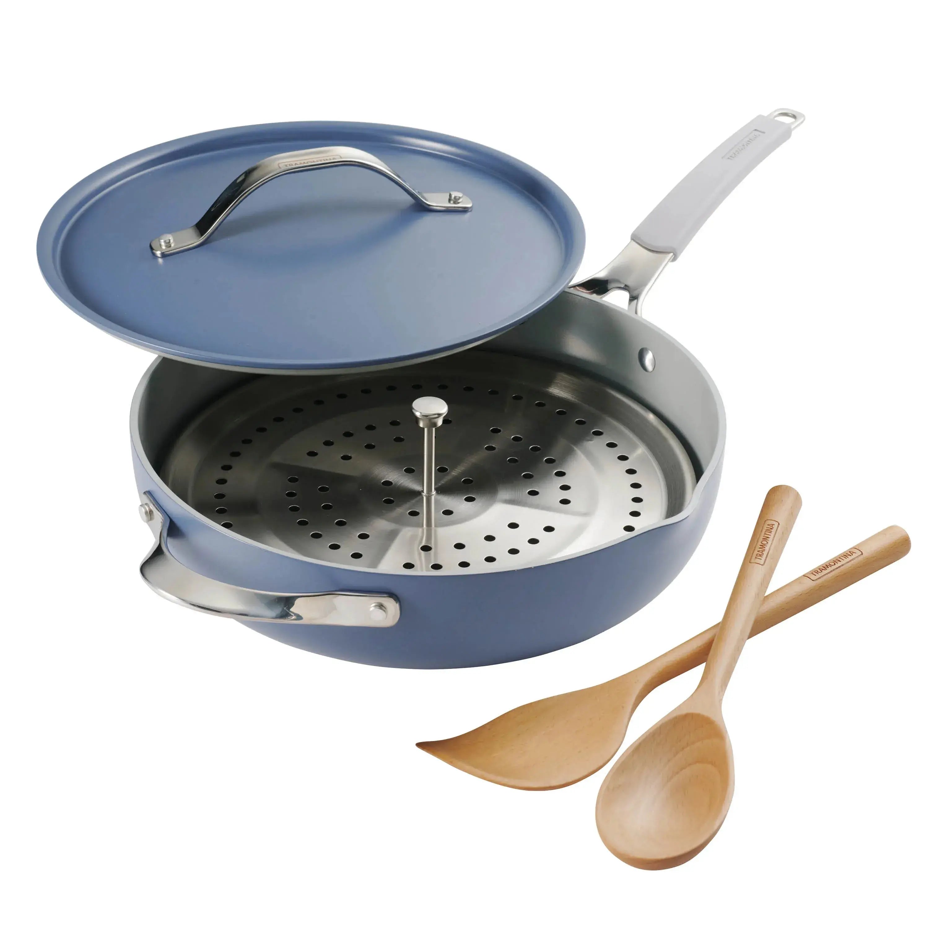 All-in-One Plus Pan 30cm/4.7L Blue Tramontina
