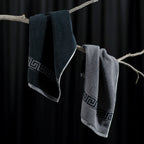 ROMA 2 Pcs Hand Towel - Border | Color : Black