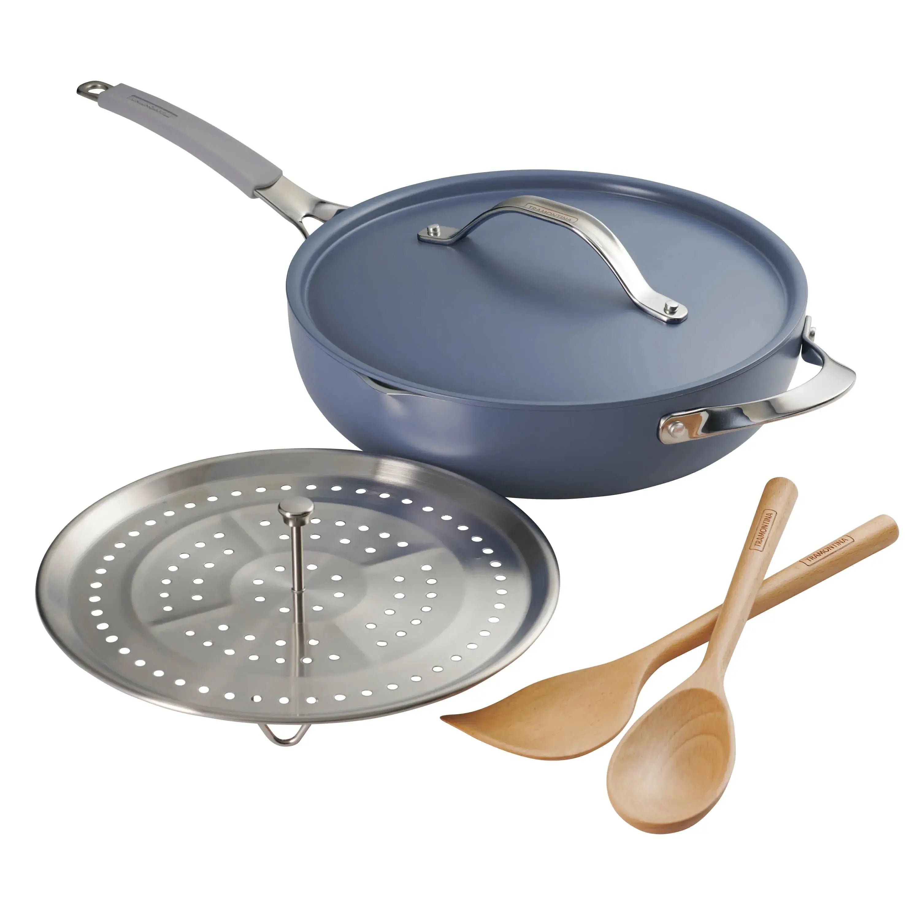 All-in-One Plus Pan 30cm/4.7L Blue Tramontina