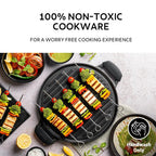 Titanex 30cm Pre-Seasoned Cast Iron Reversible Grill Pan/Tawa Tramontina