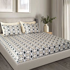 Aiva 550 TC 100% Cotton Bedsheet | Color: SGBK 387