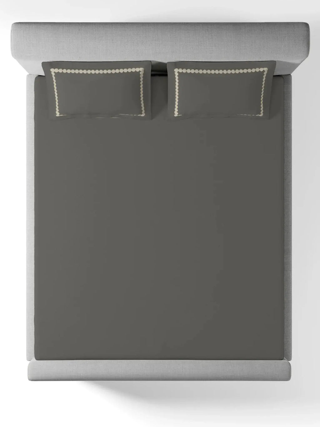 PEARLS-ASH GREY KING BED SHEET SET | 1 KING BEDSHEET, 2Pcs PILLOW COVERS Sansaar A D'decor Brand