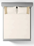 TRELLIS-SNOW WHITE- FRENCH OAK KING BED SHEET SET | 1 KING BEDSHEET, 2Pcs PILLOW COVERS Sansaar A D'decor Brand