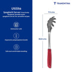 Utilitá Nylon Dough Tongs with Red Polypropylene Handle Tramontina
