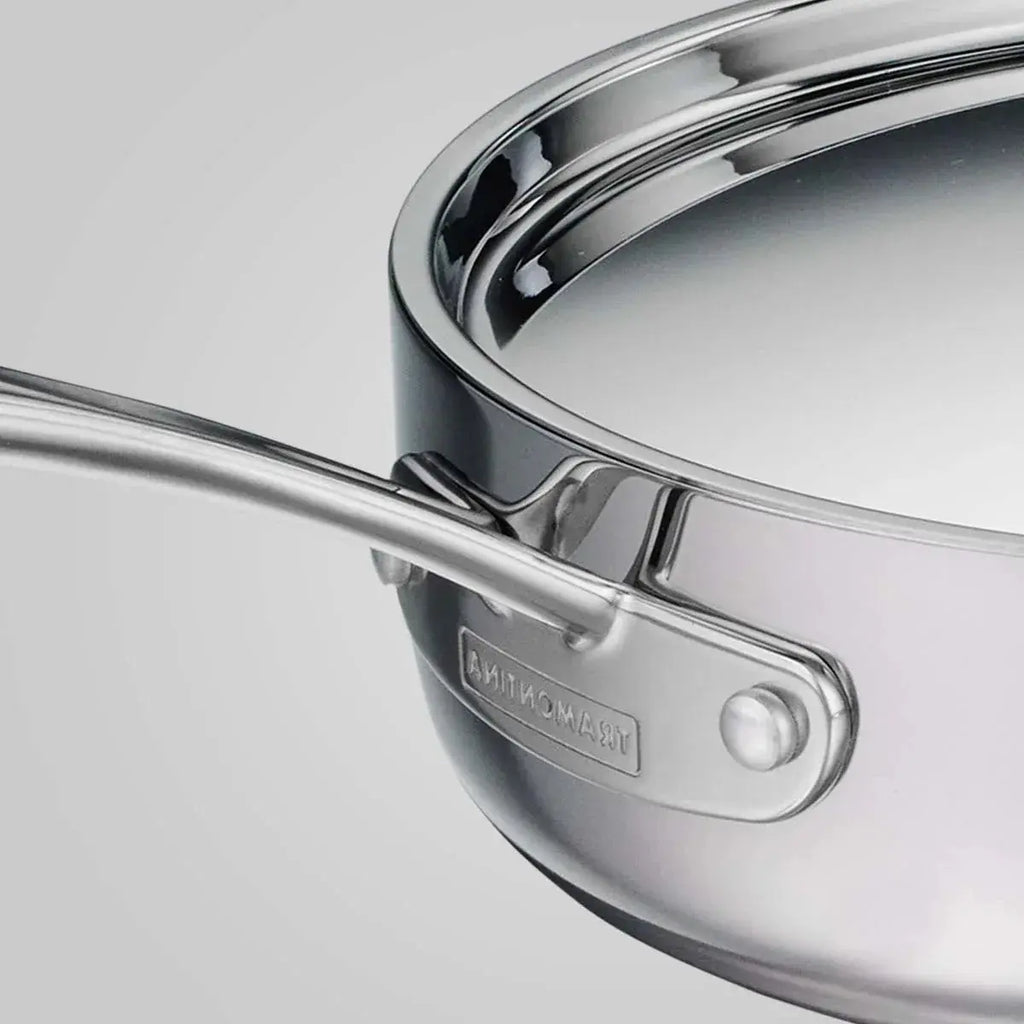 Fusao EX+ 24cm Triply Ceramic Deep Sauté Pan with SS Lid Tramontia
