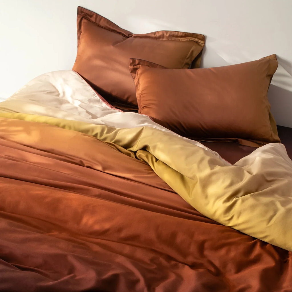 Scarlet Hues 100% COTTON OMBREE BEDDING COLLECTION - STUNNING COLOURS