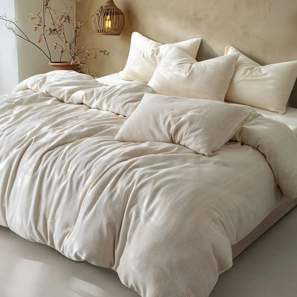 Linen Cotton JQ Bedding Collection - Everyday Softness | Color : Brushmark