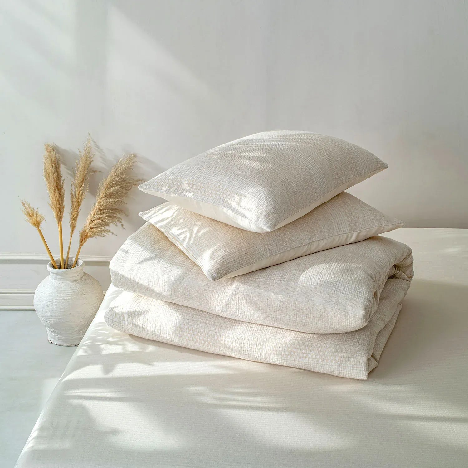 Linen Cotton JQ Bedding Collection - Everyday Softness | Color : Brushmark