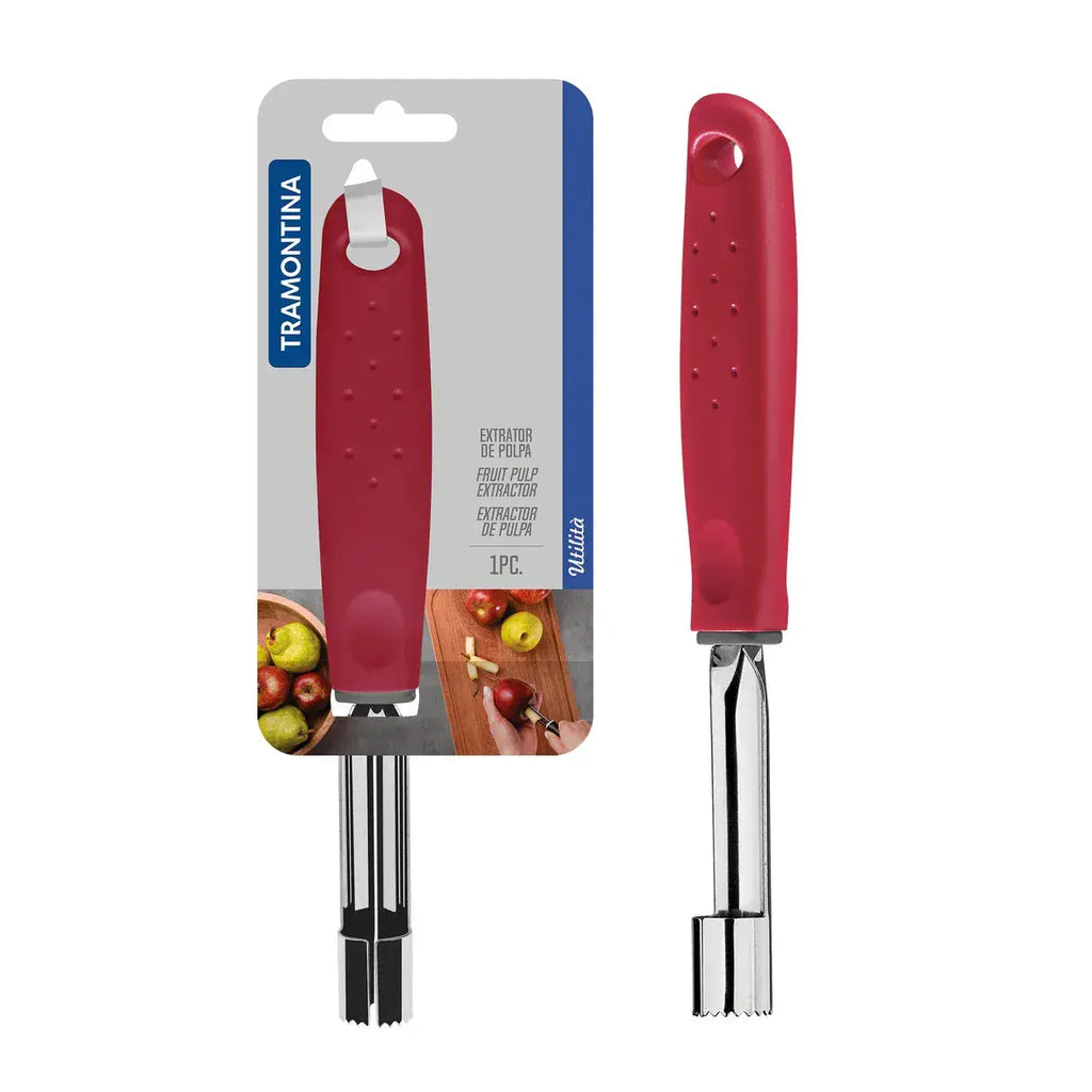 Utilitá Stainless Steel Pulp Extractor with Red Polypropylene Handle Tramontina