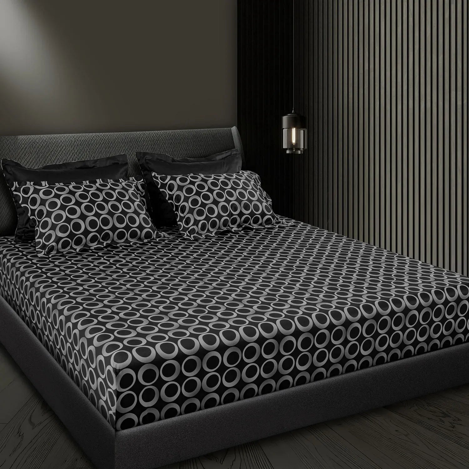 Aiva 550 TC 100% Cotton Super King Bedsheet | Color: SGBK 382