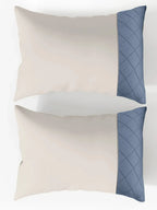 TRELLIS-PUMICE STONE-BLUEFIN KING BED SHEET SET | 1 KING BEDSHEET, 2Pcs PILLOW COVERS Sansaar A D'decor Brand