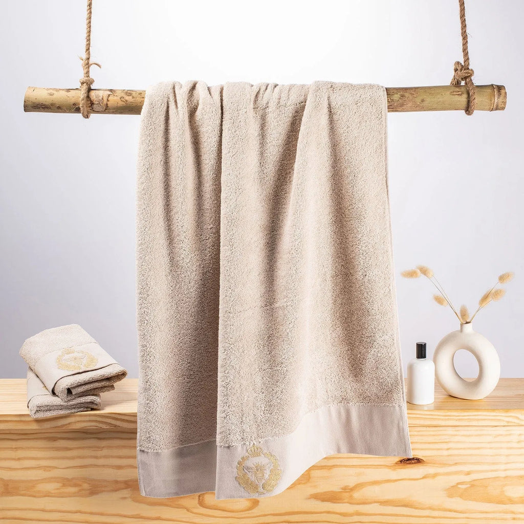 Picasso Towel - Royal Bee Bath | Color : Beige
