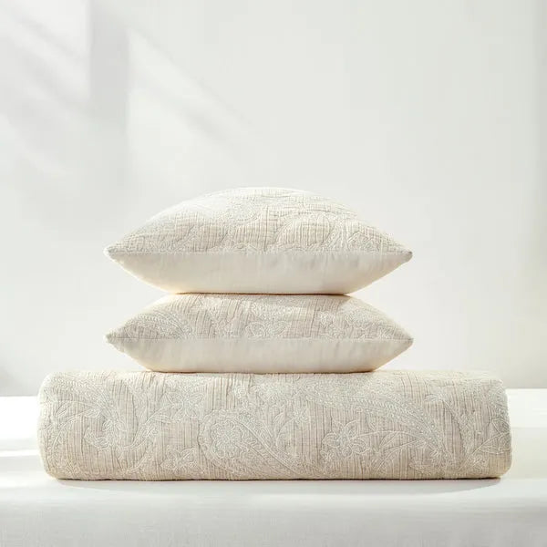 Linen Cotton JQ Bedding Collection - Everyday Softness | Color : Paisley Boteh