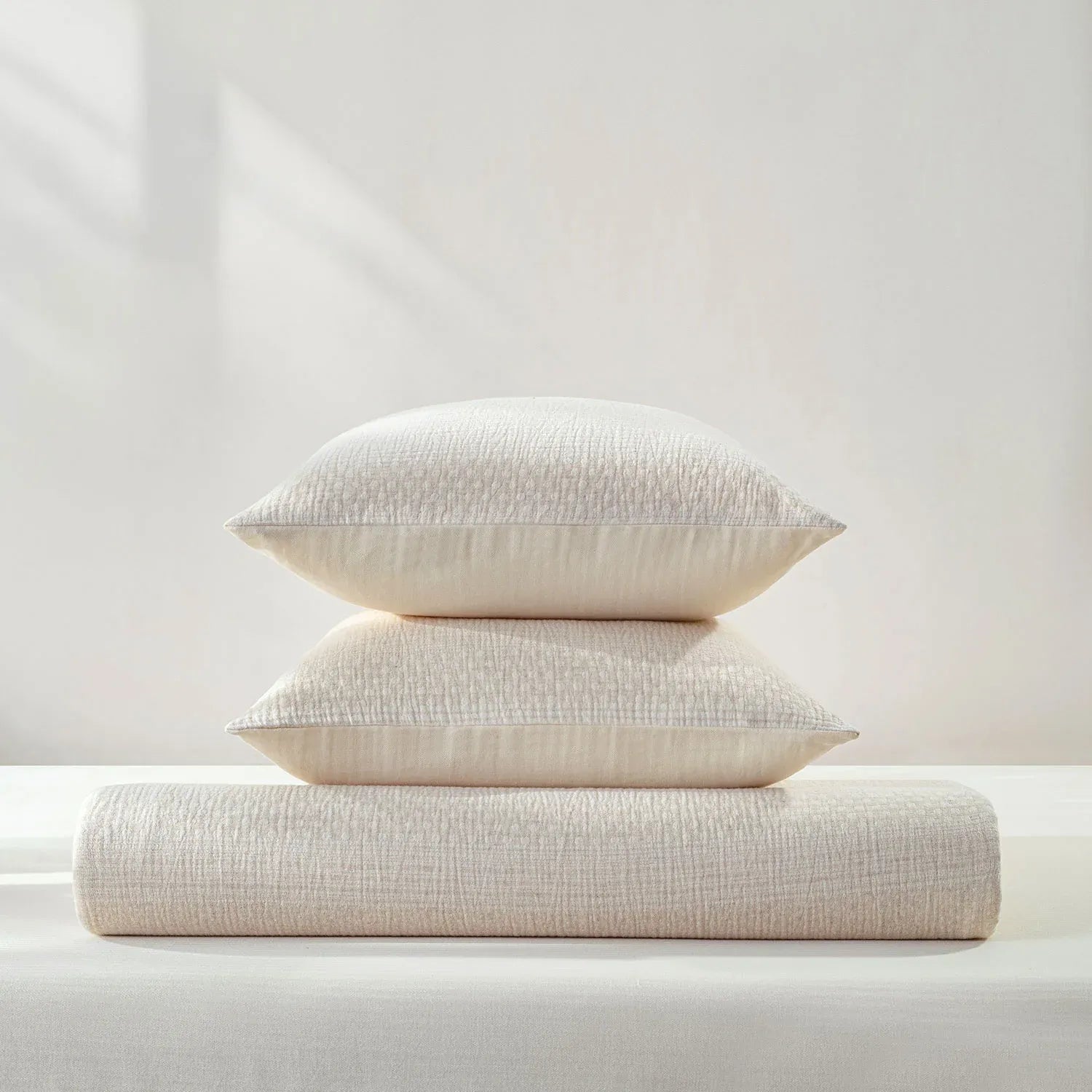 Linen Cotton JQ Bedding Collection - Everyday Softness | Color : Brushmark