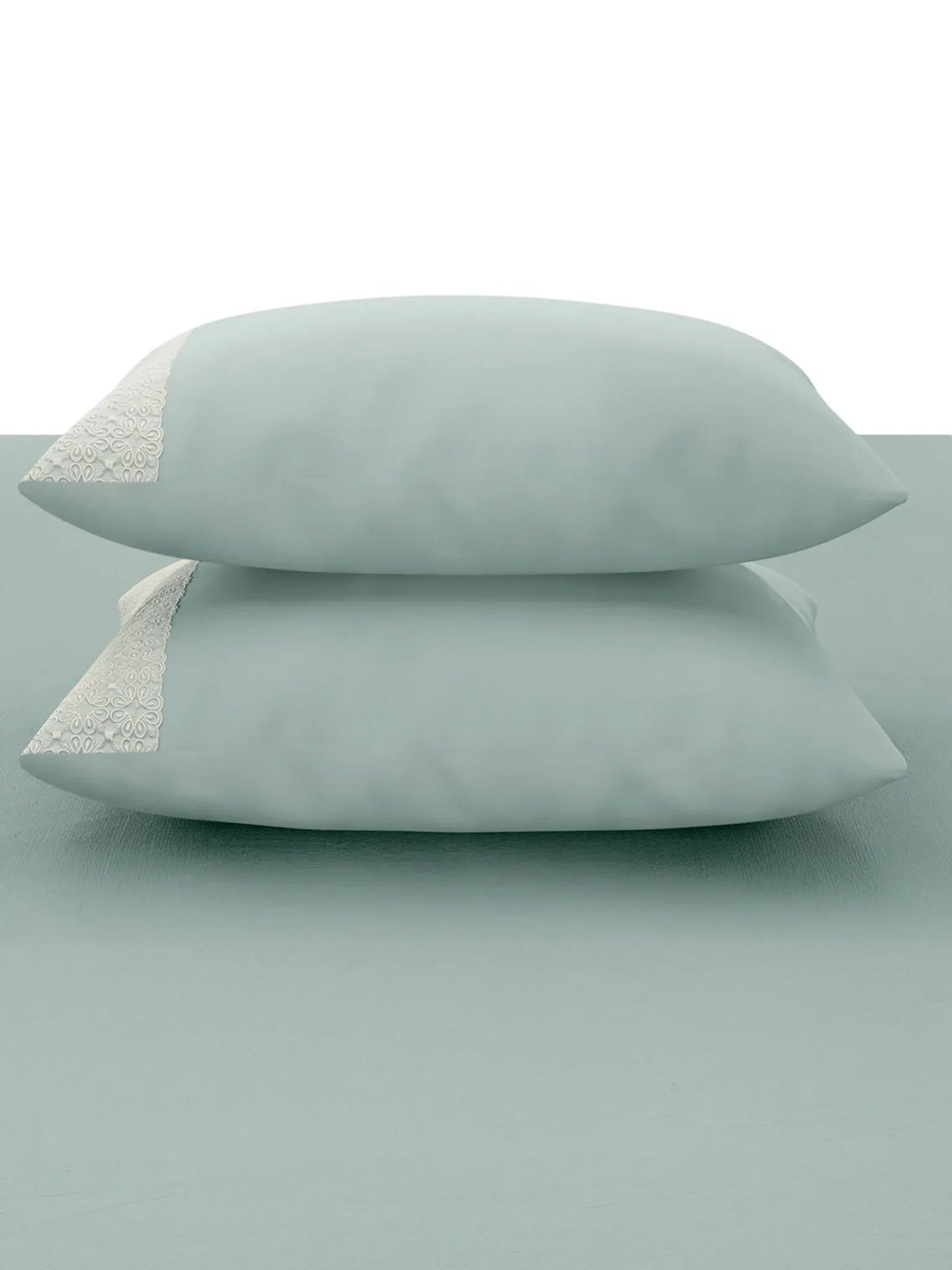 CLASSIQUE-POWDER BLUE KING BED SHEET SET | 1 KING BEDSHEET, 2Pcs PILLOW COVERS