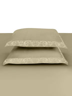 FILIGREE-FRENCH OAK KING BED SHEET SET | 1 KING BEDSHEET , 2Pcs PILLOW COVERS Sansaar A D'decor Brand