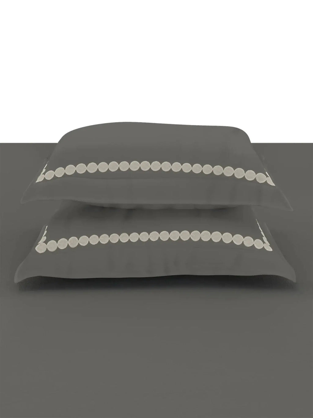 PEARLS-ASH GREY KING BED SHEET SET | 1 KING BEDSHEET, 2Pcs PILLOW COVERS Sansaar A D'decor Brand