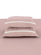 PEARLS-DUSTY ROSE KING BED SHEET SET FILIGREE-FRENCH OAK KING BED SHEET SET | 1 KING BEDSHEET , 2Pcs PILLOW COVERS Sansaar A D'decor Brand