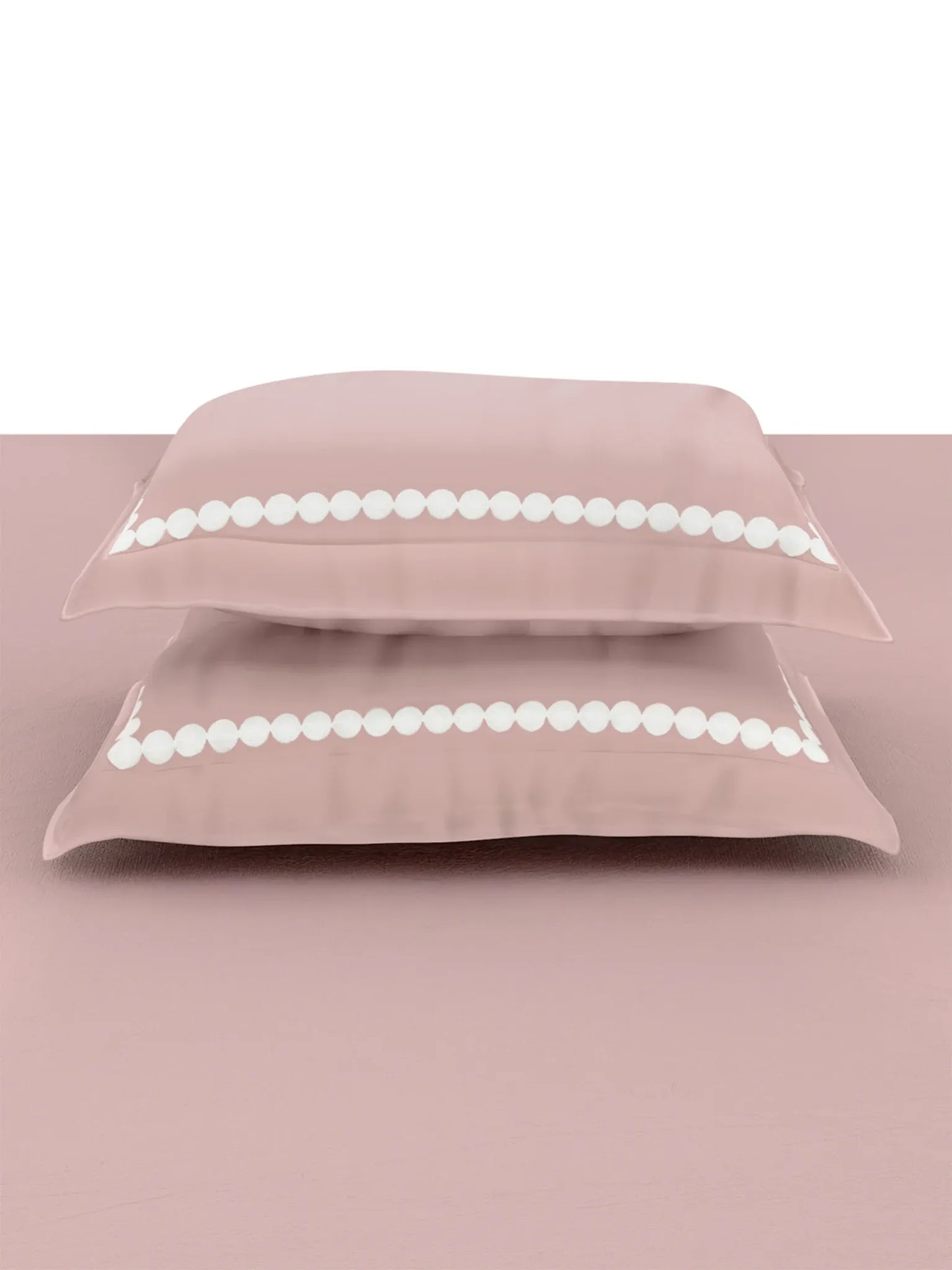 PEARLS-DUSTY ROSE KING BED SHEET SET FILIGREE-FRENCH OAK KING BED SHEET SET | 1 KING BEDSHEET , 2Pcs PILLOW COVERS