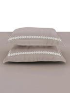 PEARLS-PARCHMENT KING BED SHEET SET | 1 KING BEDSHEET, 2Pcs PILLOW COVERS Sansaar A D'decor Brand